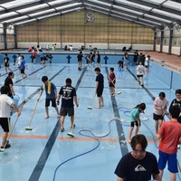 壮瞥中学校プール清掃実施