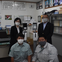 北紘建設(株)様より壮瞥高校に自動検温センサーを寄贈いただきました