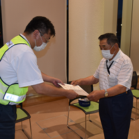 船田寅雄さん、高階和晃さん伊達地方防犯協会連合会功労者表彰受賞