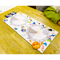 夜空を見る集い「月とM44接近の観察・日時計の作成」