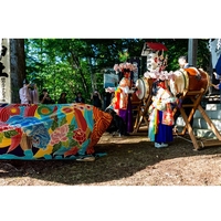 仲洞爺神社祭典で獅子舞演舞を披露